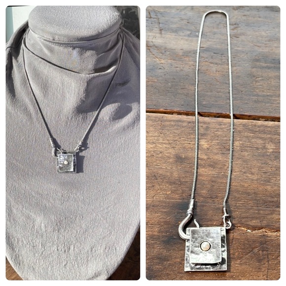 Silpada Jewelry - SILPADA x DIDAE Vintage Sterling & Pearl Brutalist / Modernist Hook Clasp